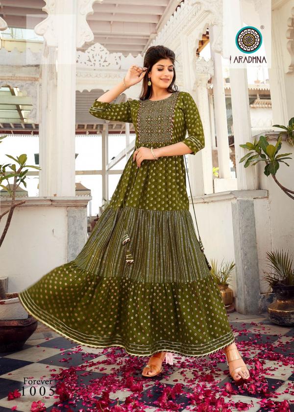 Aradhna Fashion Forever 1 Rayon Wear Long Kurti Collection